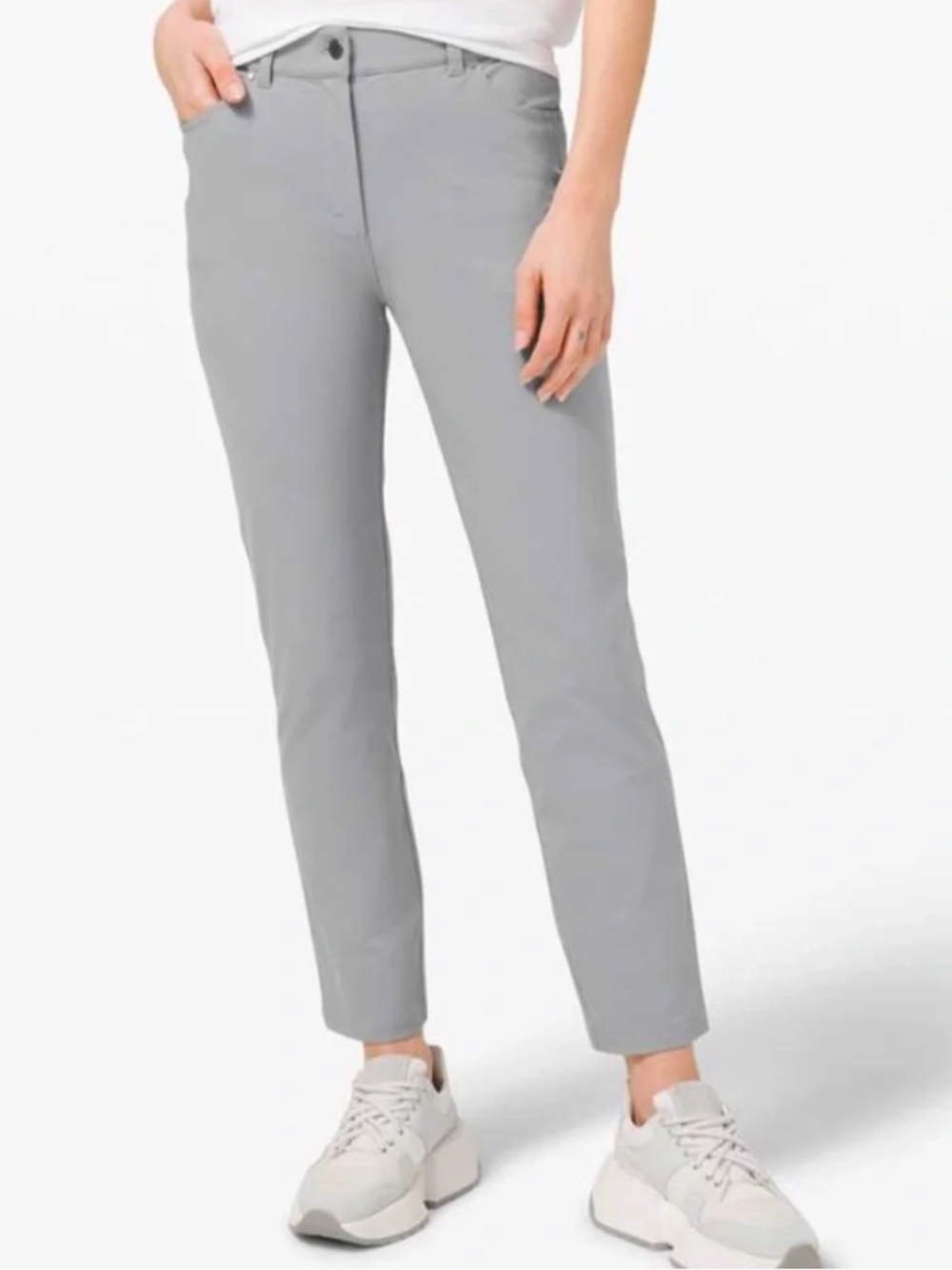 Lululemon City Sleek 5 Pocket Slim Fit High Rise Cropped Ankle Pant Rhino Grey 6